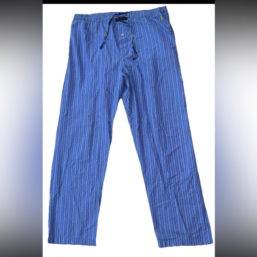 Polo Ralph Lauren Loungewear Pants Striped Pockets Drawstring Mens SZ.M